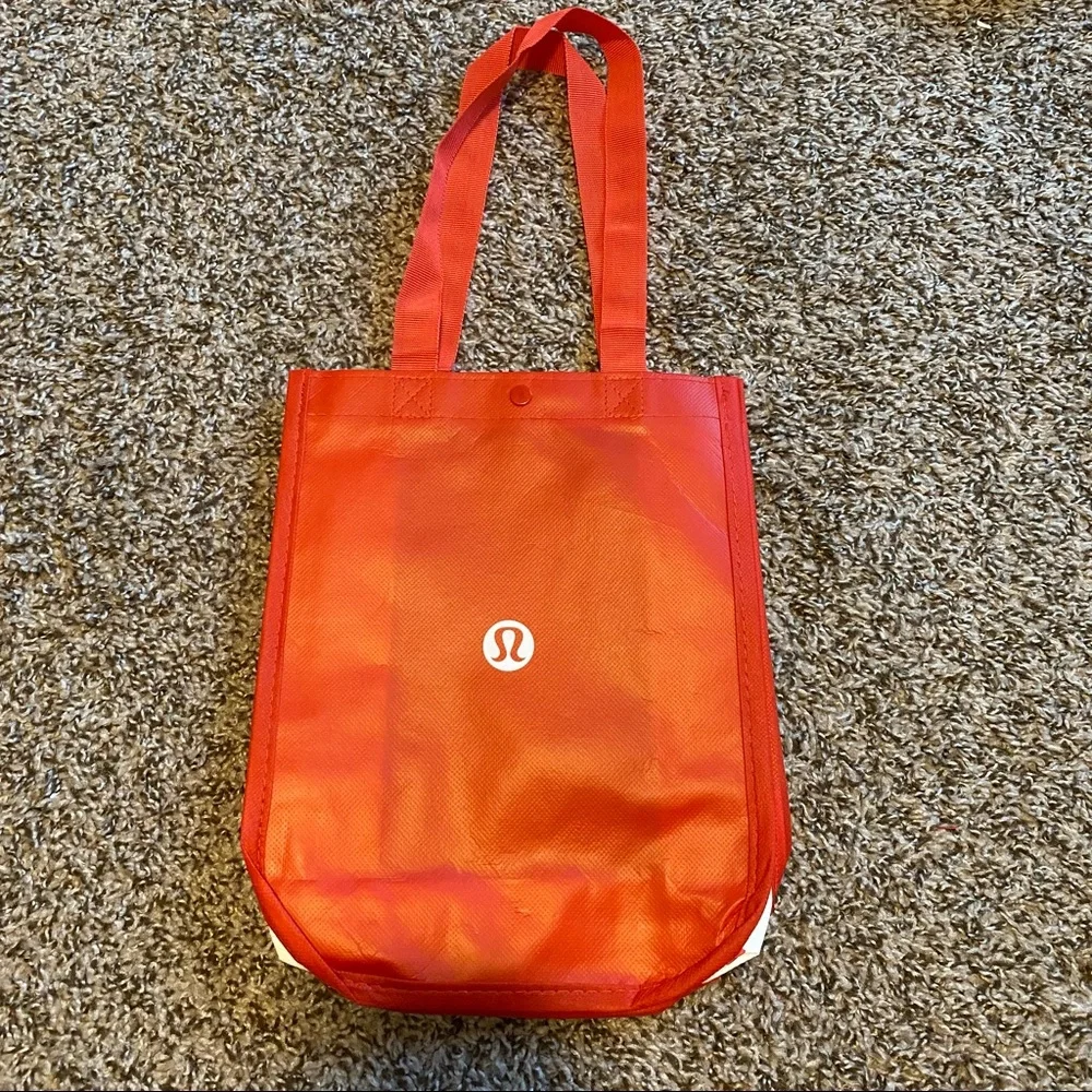 lululemon red Small Tote Bag new reusable gift shopping bag